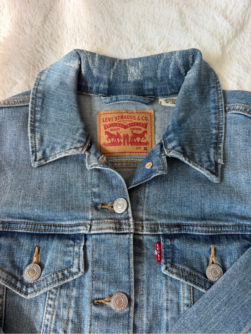Levi's Blue Denim Trucker Jacket - Men's/Women's Classic